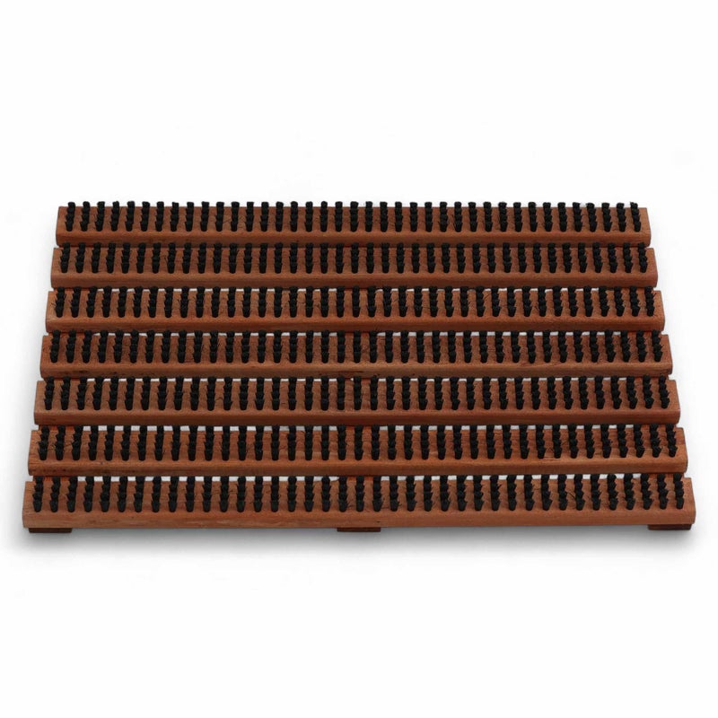 Iris Hantverk Wooden Outdoor Doormat with Nylon Bristles, 60x40cm, Natural by Iris Hantverk - Image 2